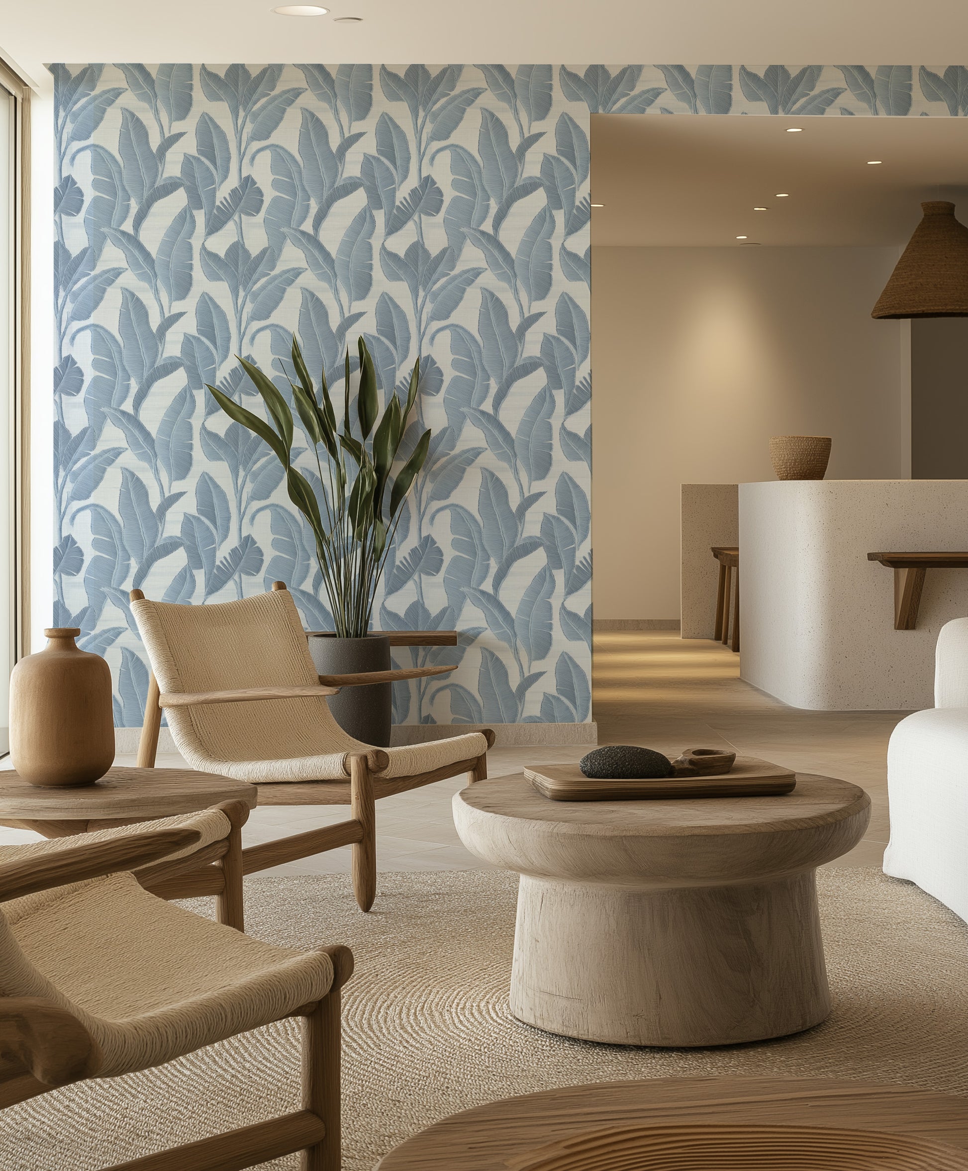 Beach Club Palms Commercial Vinyl Wallpaper from Olive et Oriel where you can shop wallpaper and artworks online