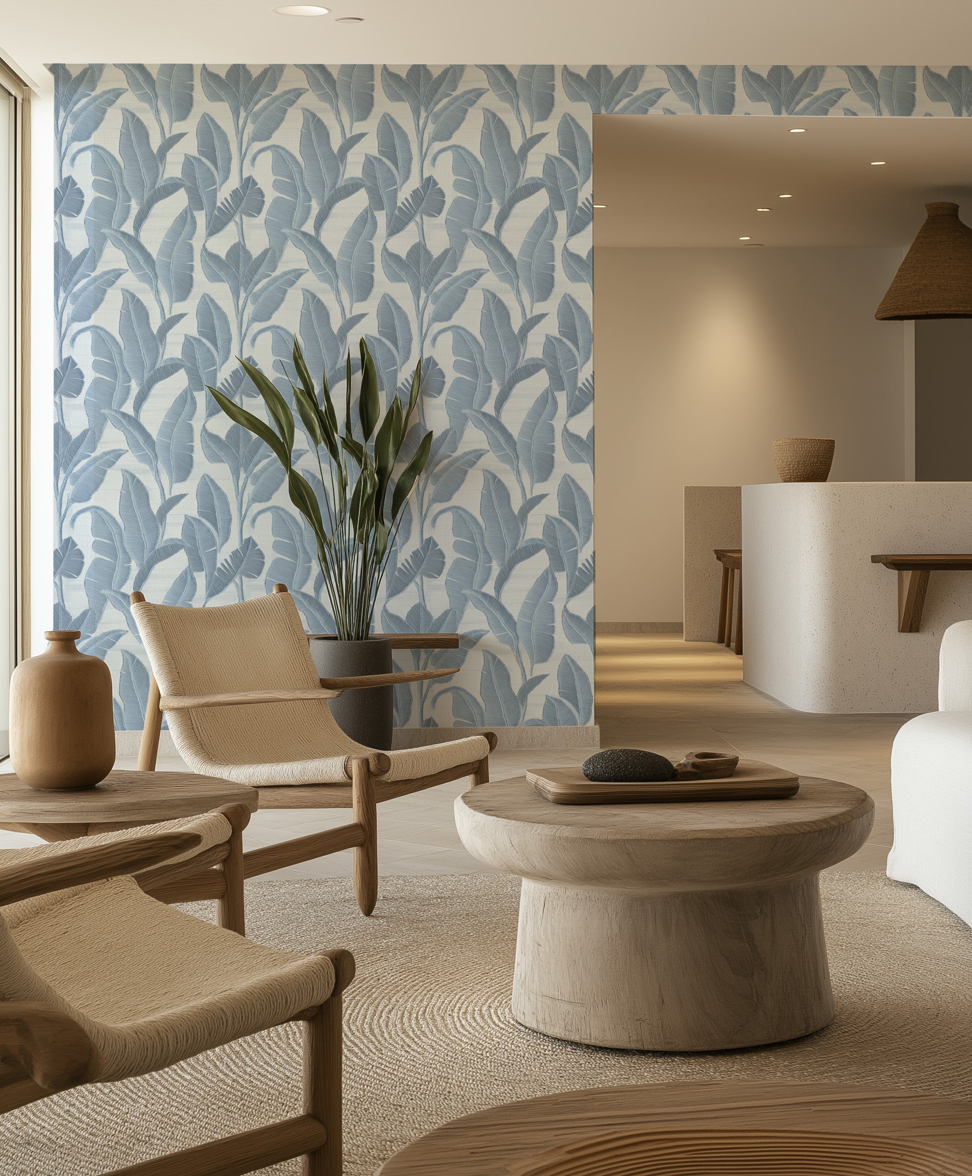 Beach Club Palms Commercial Vinyl Wallpaper from Olive et Oriel where you can shop wallpaper and artworks online