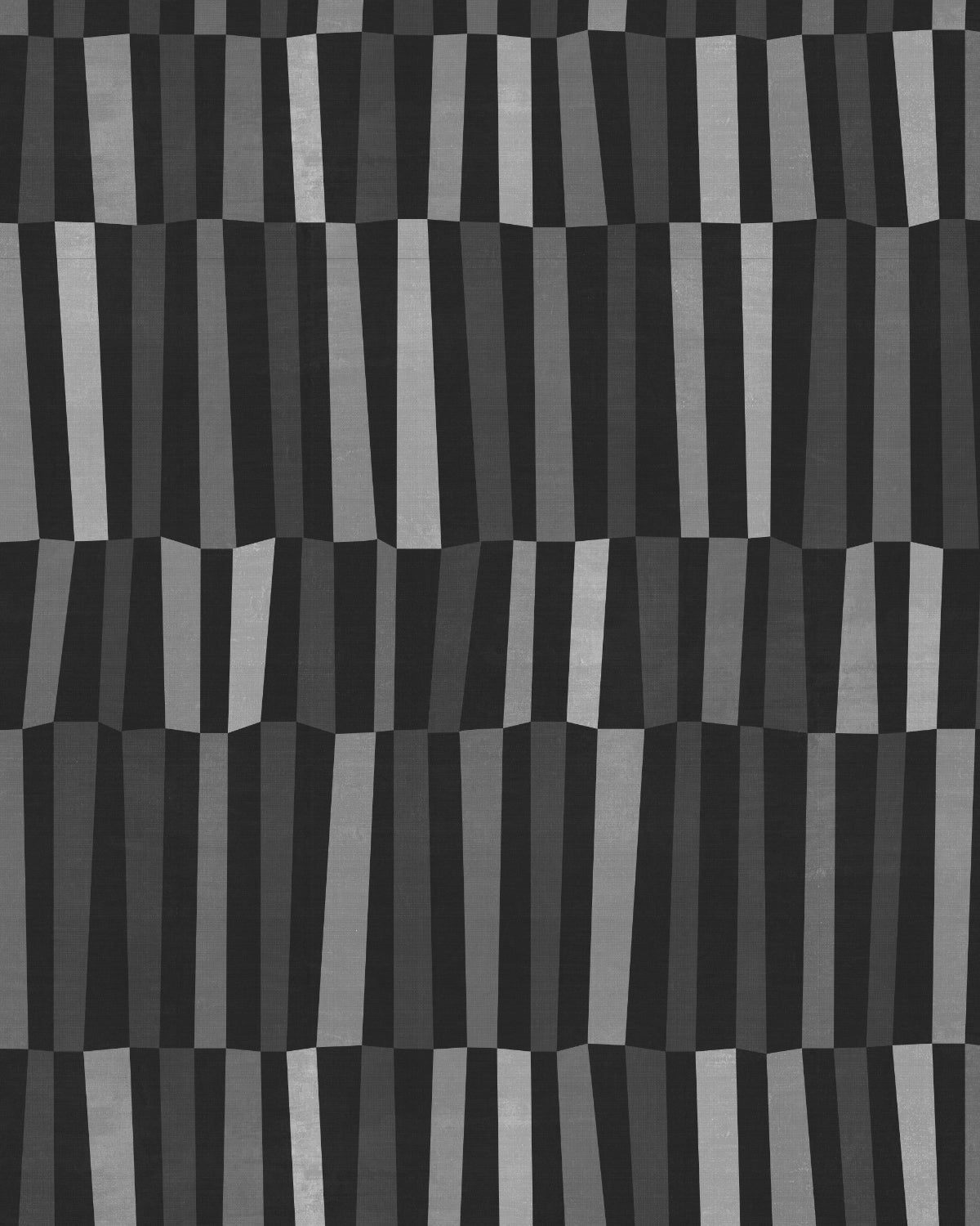 Uneven Stripe Black & White Wallpaper