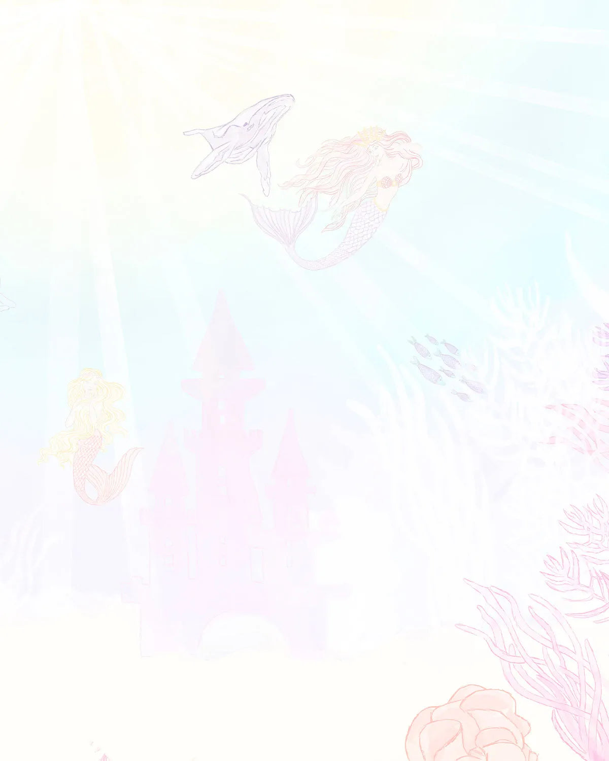 Mermaids Ocean Mural Wallpaper Mural from Olive et Oriel where you can shop wallpaper and artworks online