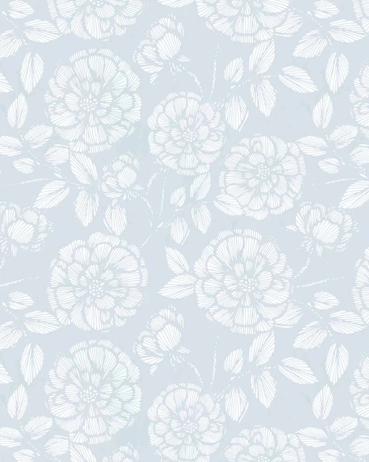 French Country Rose Blue Wallpaper from Olive et Oriel where you can shop wallpaper and artworks online