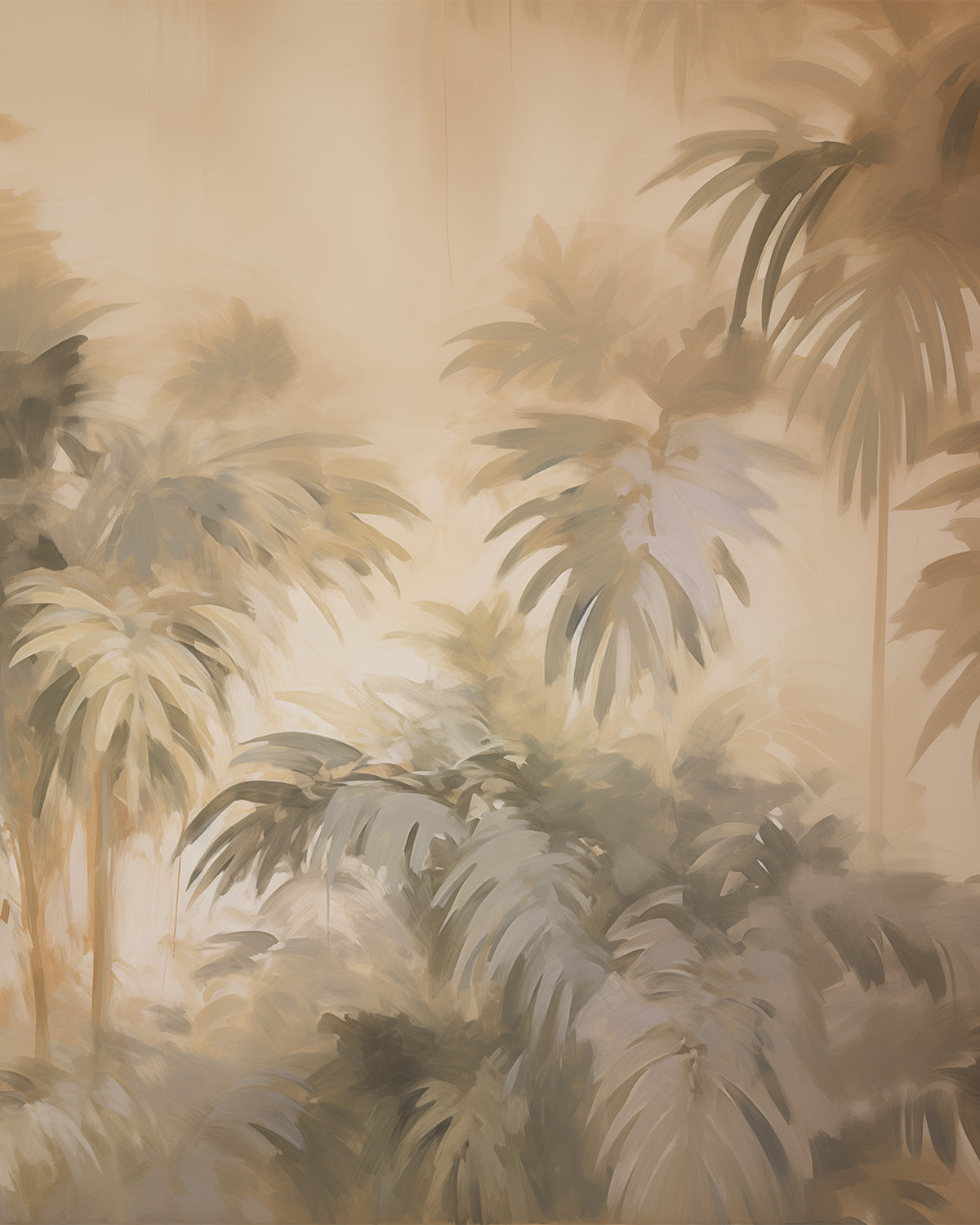 Warm Tropics Jungle Wallpaper Mural