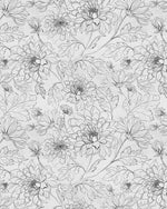 Floral Climb Black & White Wallpaper
