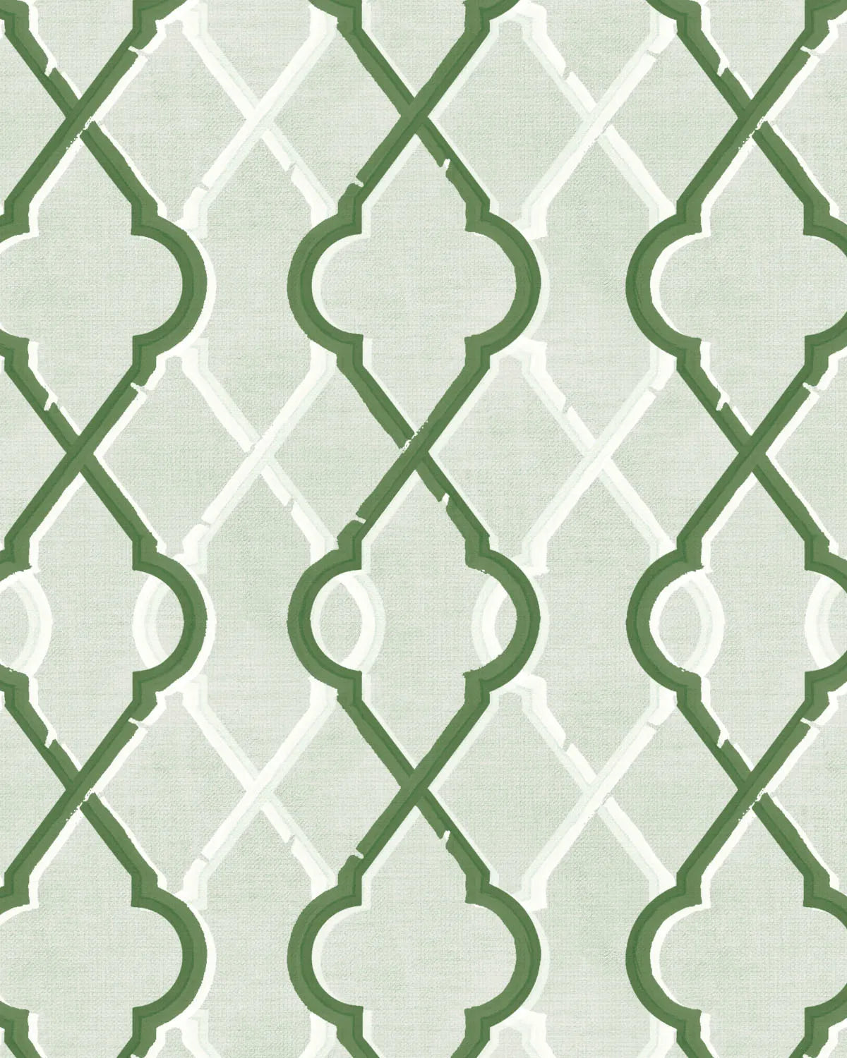 Painted Lattice in Forest Green Wallpaper from Olive et Oriel where you can shop wallpaper and artworks online