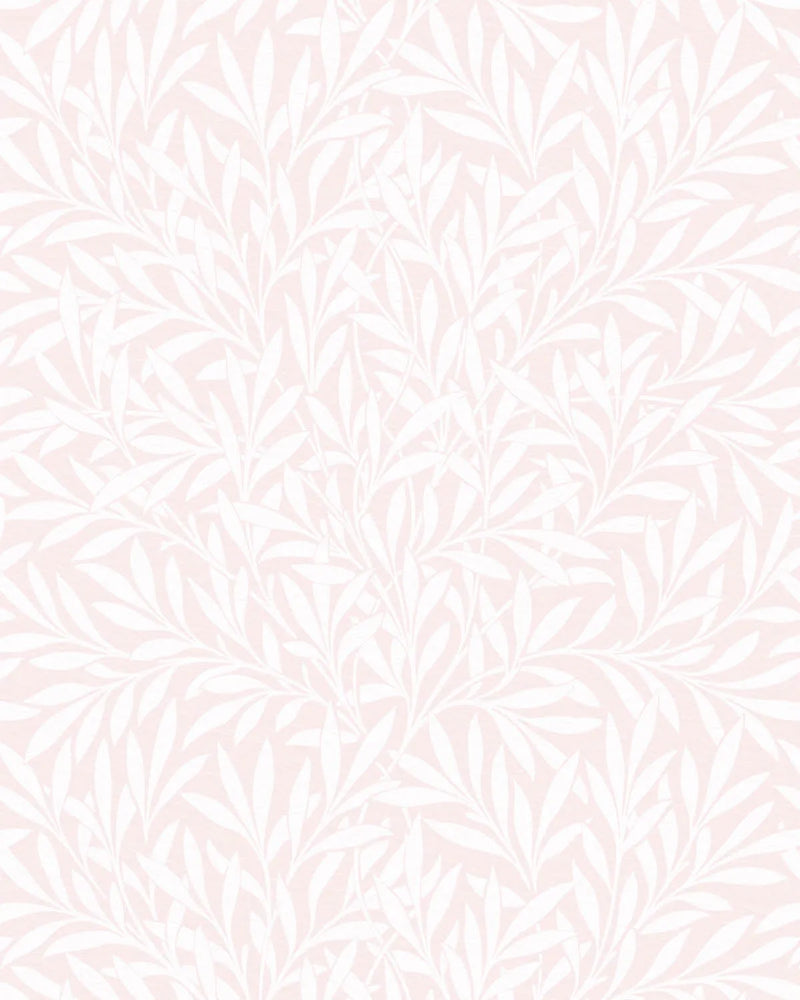Leafy Pink Wallpaper from Olive et Oriel where you can shop wallpaper and artworks online