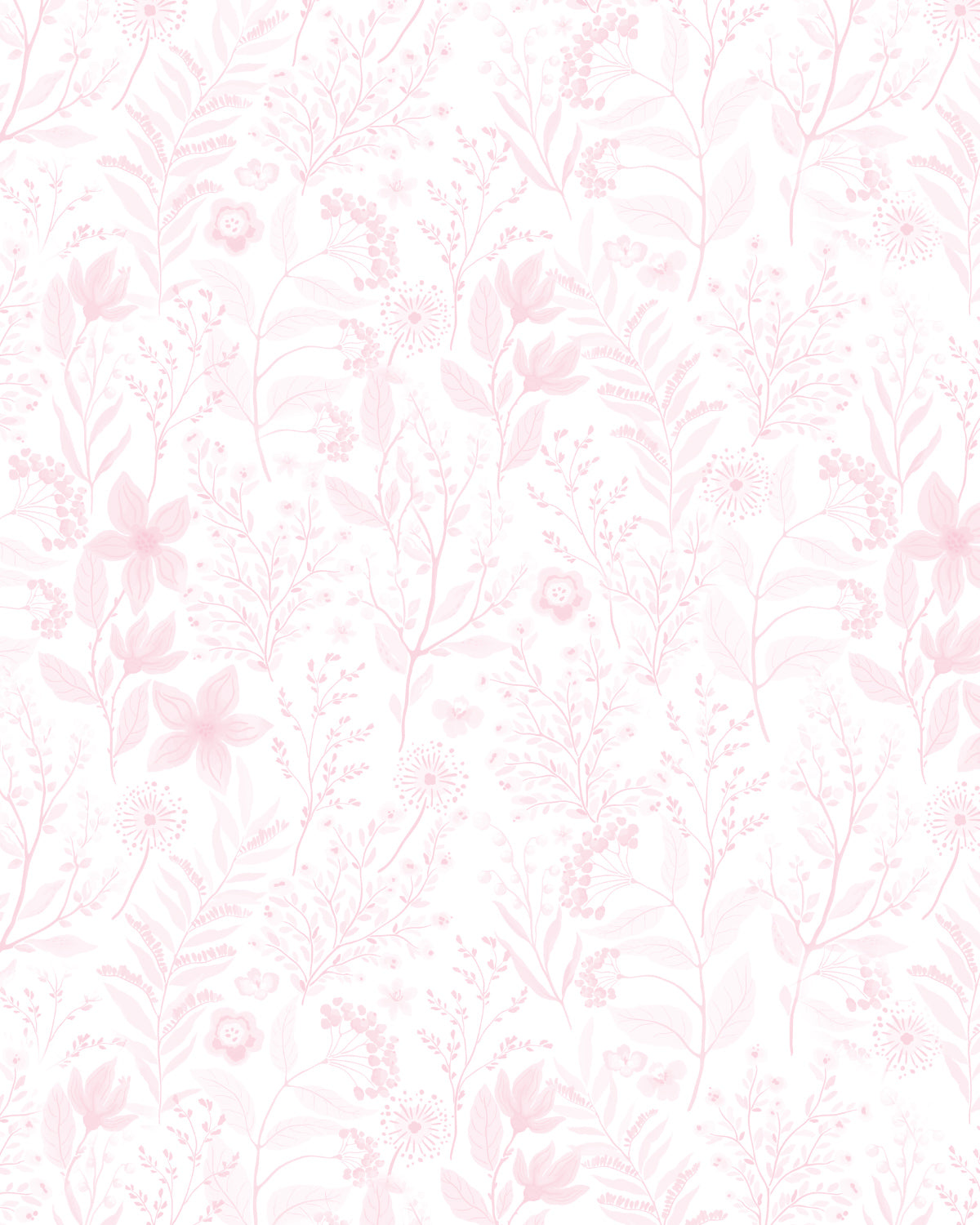 Pink Spring Florals Wallpaper