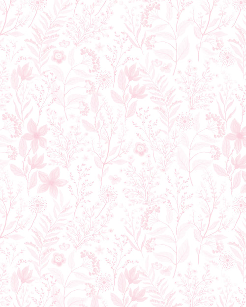 Pink Spring Florals Wallpaper