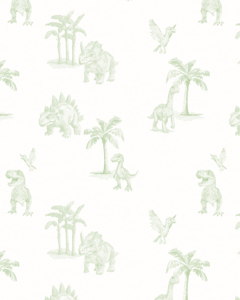 Dino Palms in Sage Green Wallpaper from Olive et Oriel where you can shop wallpaper and artworks online