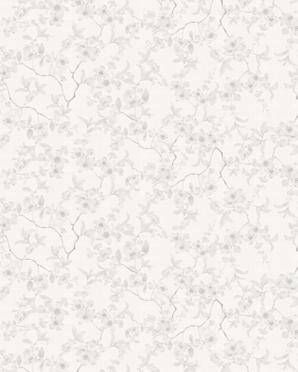 Country Floral Stems in Grey Wallpaper