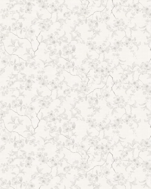 Country Floral Stems in Grey Wallpaper