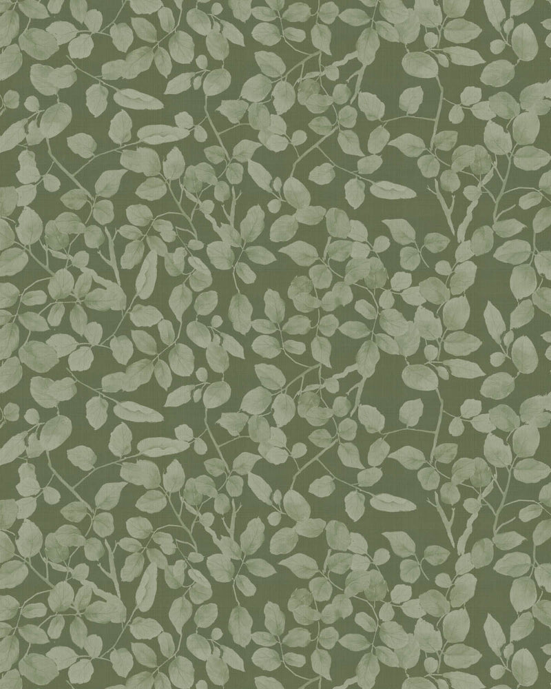 Leafy Country Foliage Dark Green Wallpaper
