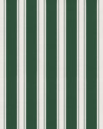 Country Stripe Dark Green Wallpaper