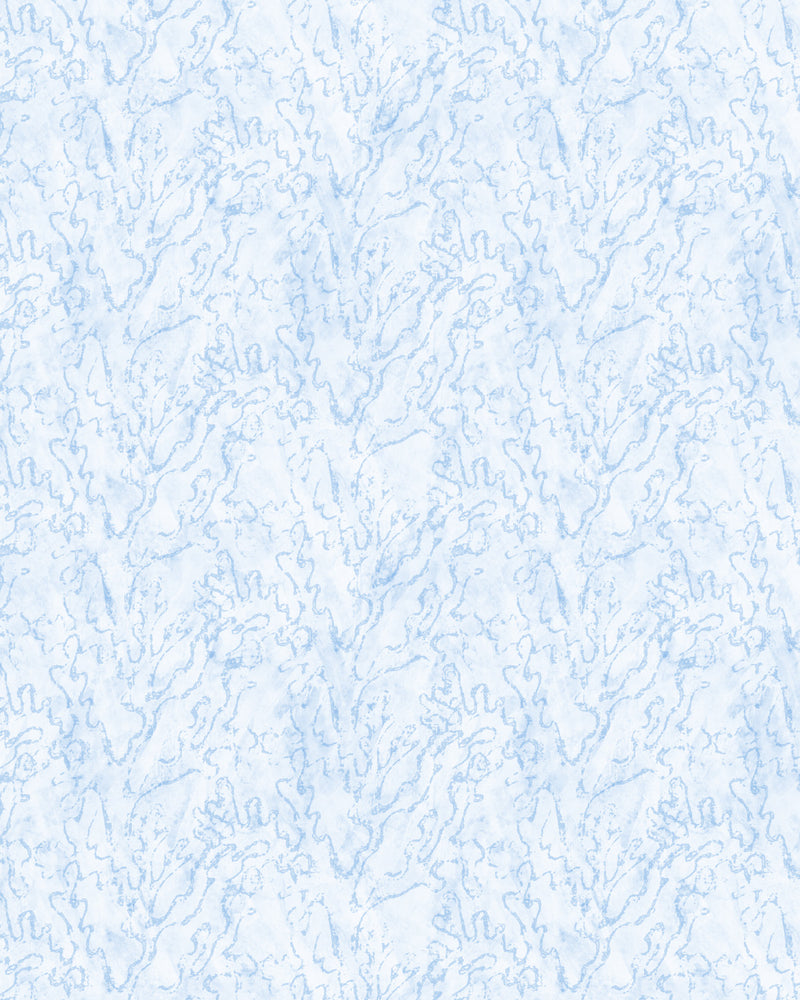 Ocean Sketch in Light Blue Wallpaper