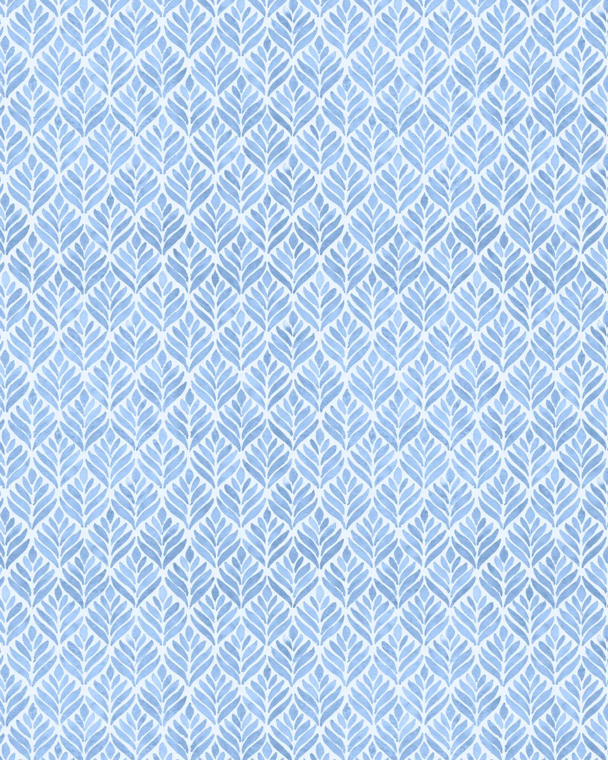 Watercolour Petals Blue & White Wallpaper from Olive et Oriel where you can shop wallpaper and artworks online