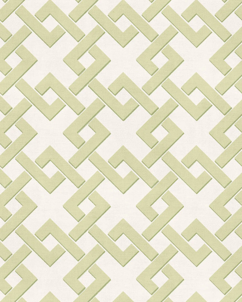 Diamond Lattice Green Wallpaper from Olive et Oriel where you can shop wallpaper and artworks online