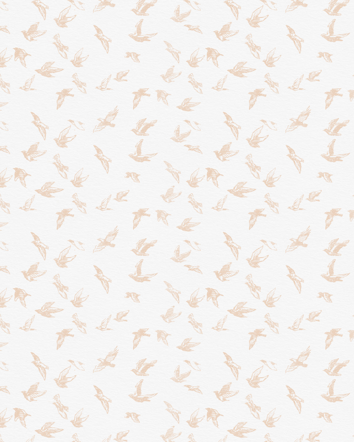 Birds of a Feather in Soft Beige Wallpaper