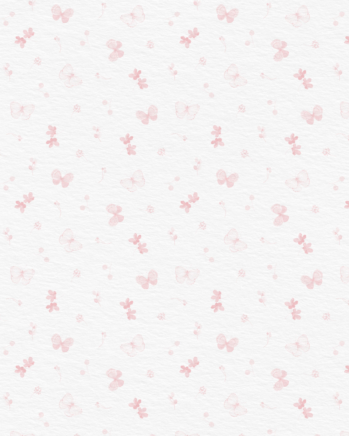 Sweet Butterflies in Soft Pink Wallpaper