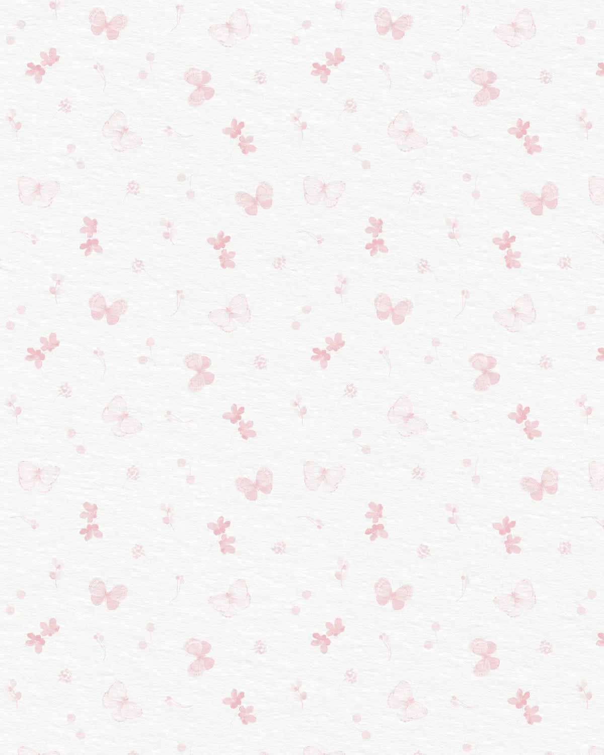 Sweet Butterflies in Soft Pink Wallpaper from Olive et Oriel where you can shop wallpaper and artworks online