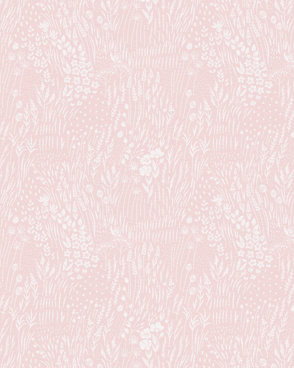 Garden Posies in Soft Pink Wallpaper