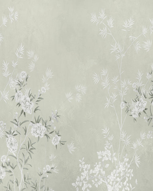 Chinoiserie Bamboo in Sage Green Wallpaper