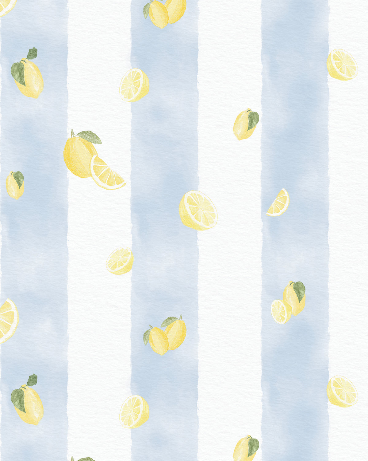 Amalfi Lemon Stripes Wallpaper