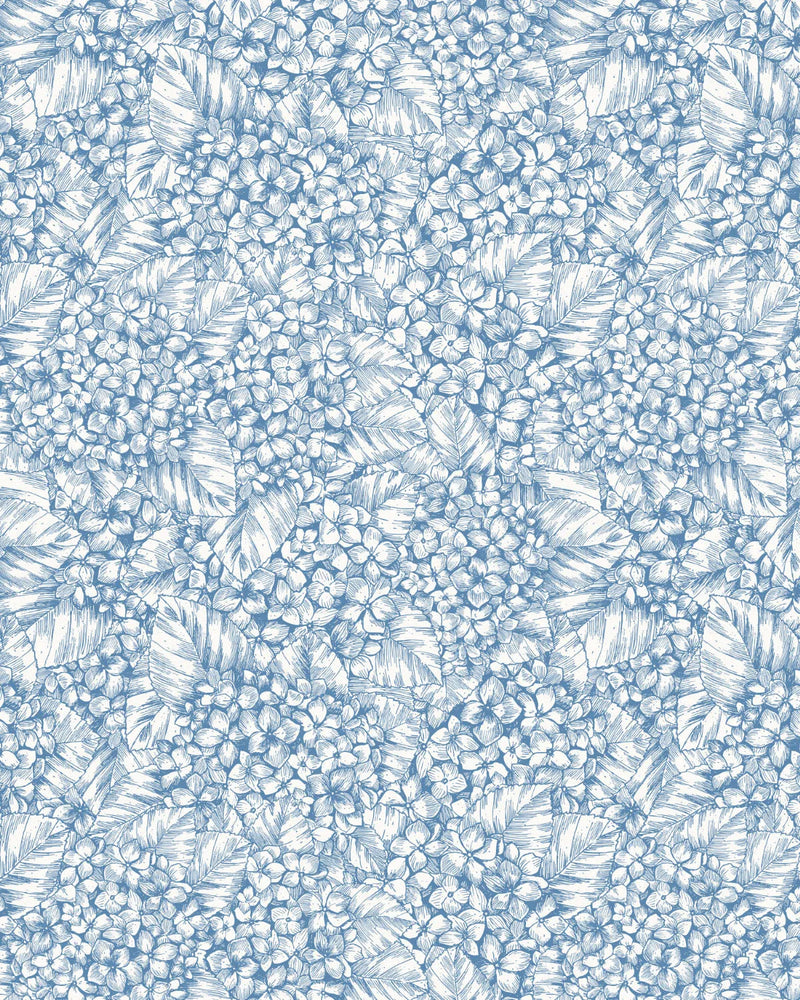 Luxe Hydrangea Navy Blue Wallpaper from Olive et Oriel where you can shop wallpaper and artworks online