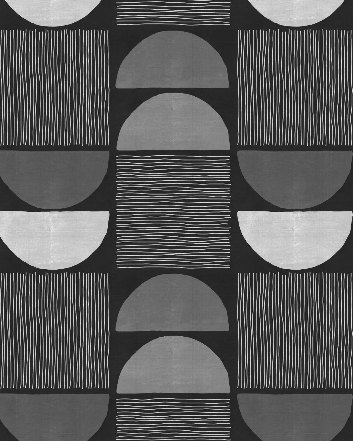 Luxe Arch & Dash Black & White Wallpaper from Olive et Oriel where you can shop wallpaper and artworks online