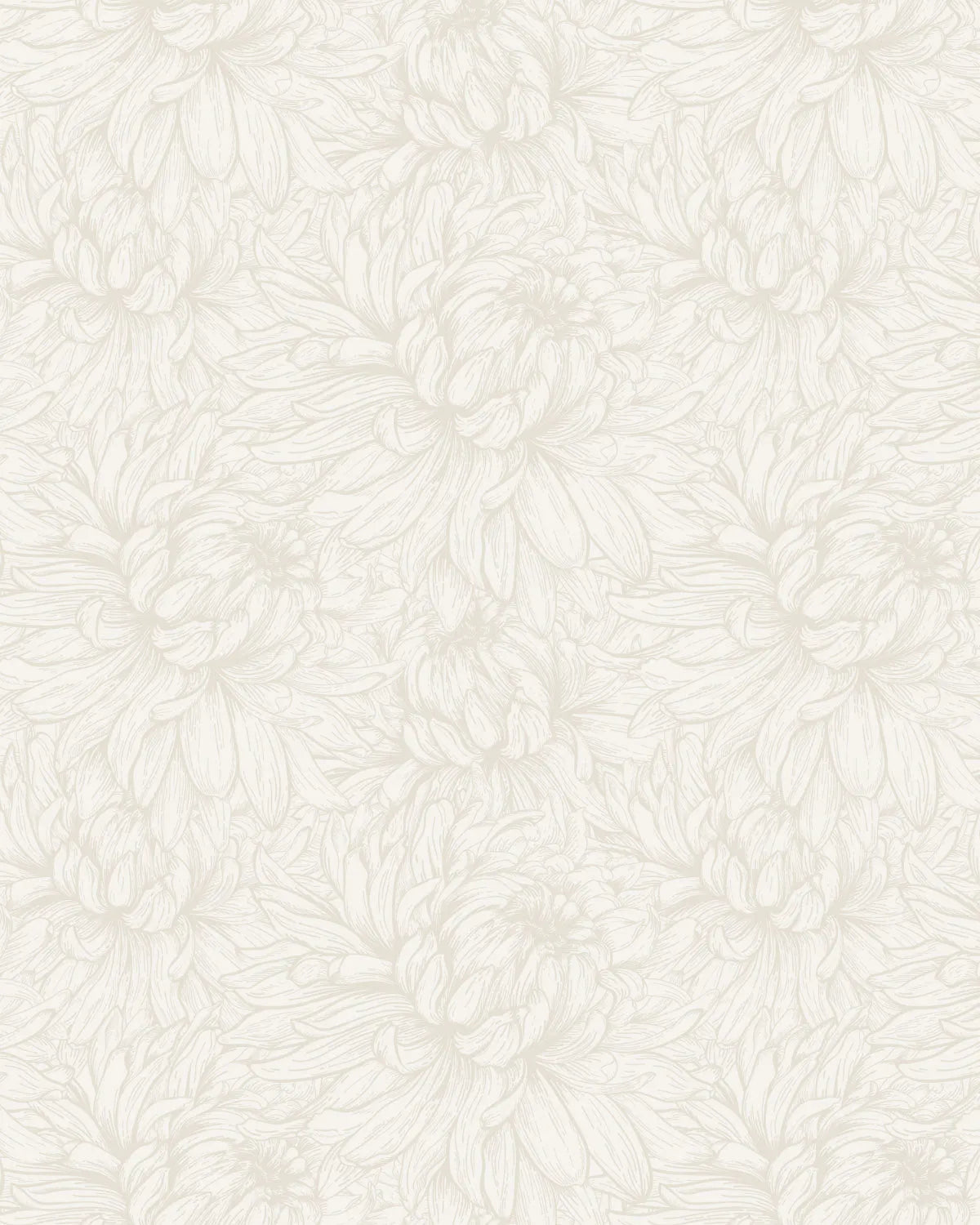 Chrysanthemum Flower Beige Wallpaper from Olive et Oriel where you can shop wallpaper and artworks online