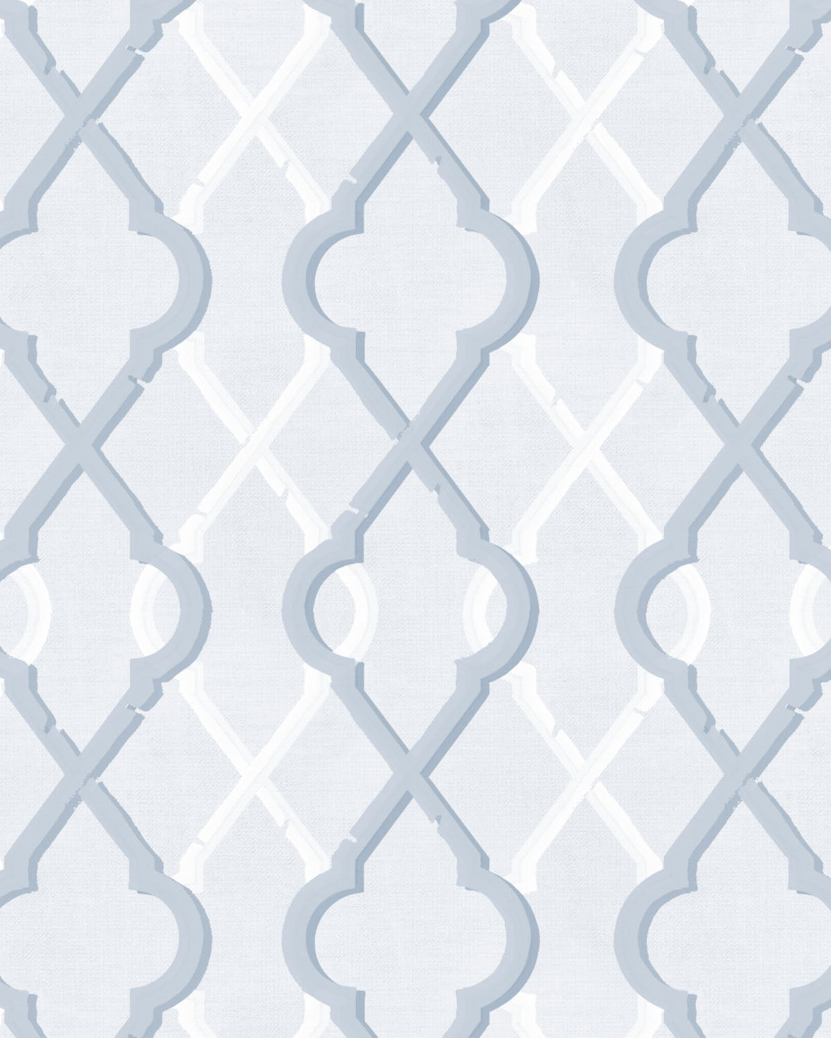 Painted Lattice in Coastal Blue Wallpaper