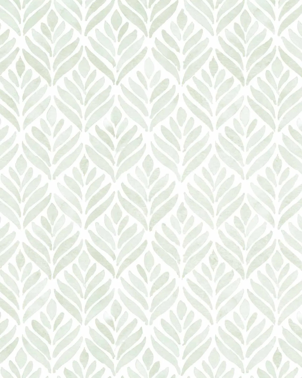 Watercolour Petal Sage Green Wallpaper from Olive et Oriel where you can shop wallpaper and artworks online