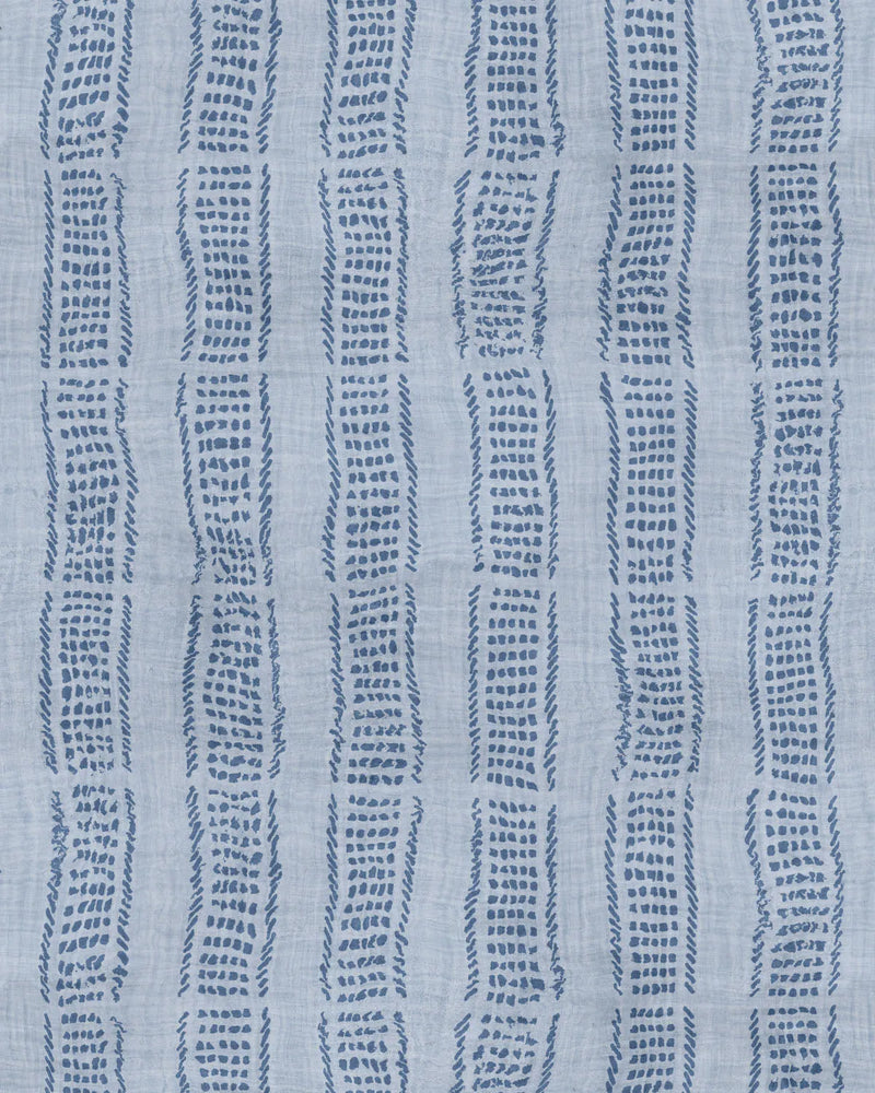 Luxe Stripes Navy Blue Wallpaper from Olive et Oriel where you can shop wallpaper and artworks online