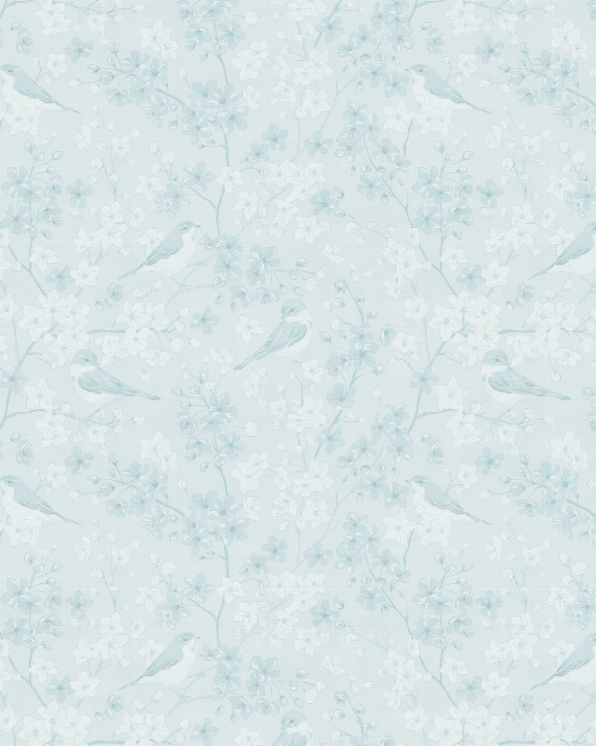 Sweet Bird Light Teal Blue Wallpaper from Olive et Oriel where you can shop wallpaper and artworks online