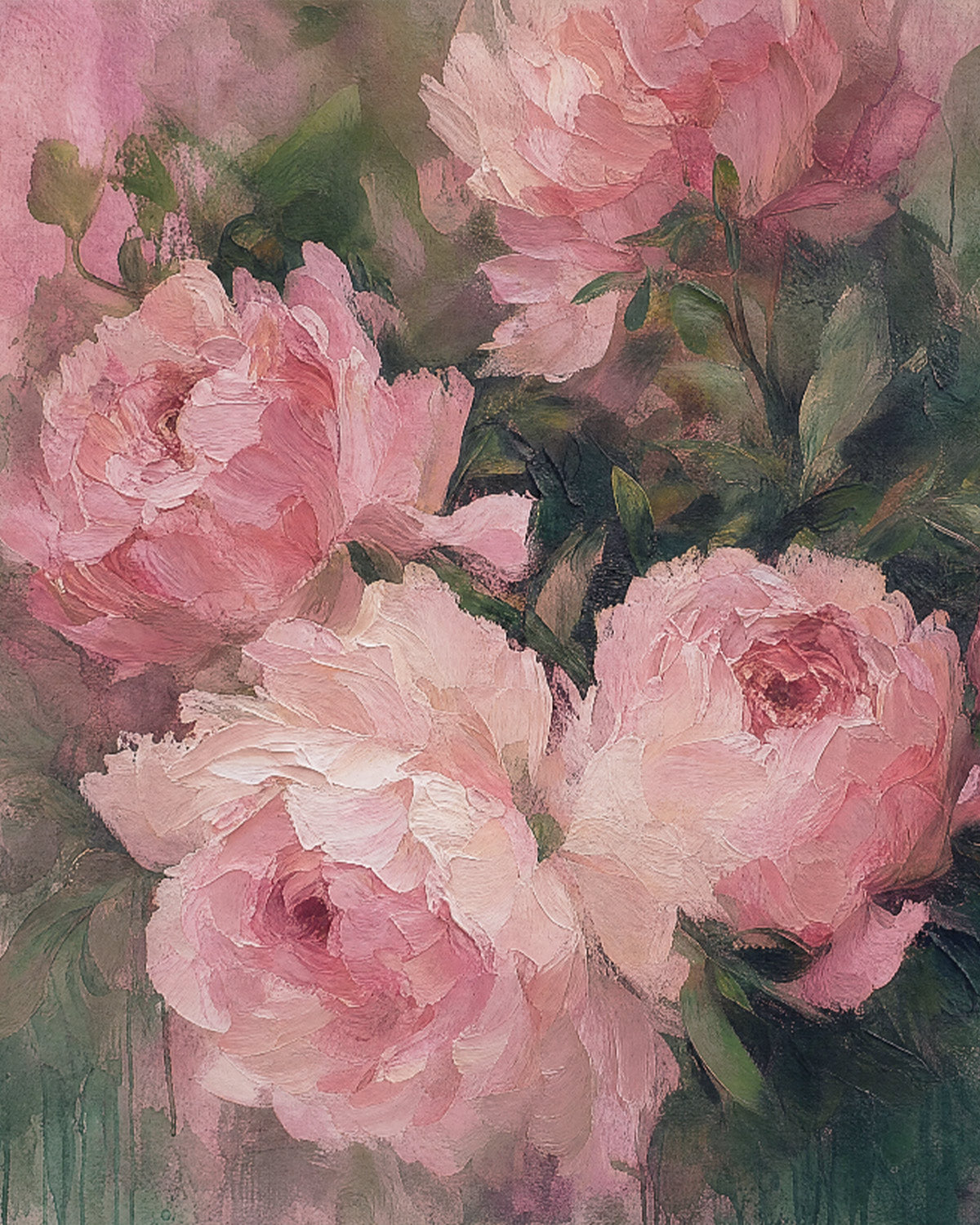 Rose Drip Mural Wallpaper