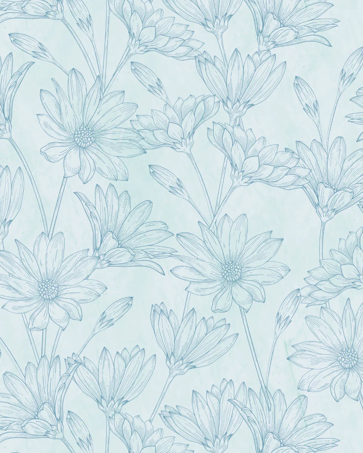 Field Flower Blue Wallpaper from Olive et Oriel where you can shop wallpaper and artworks online