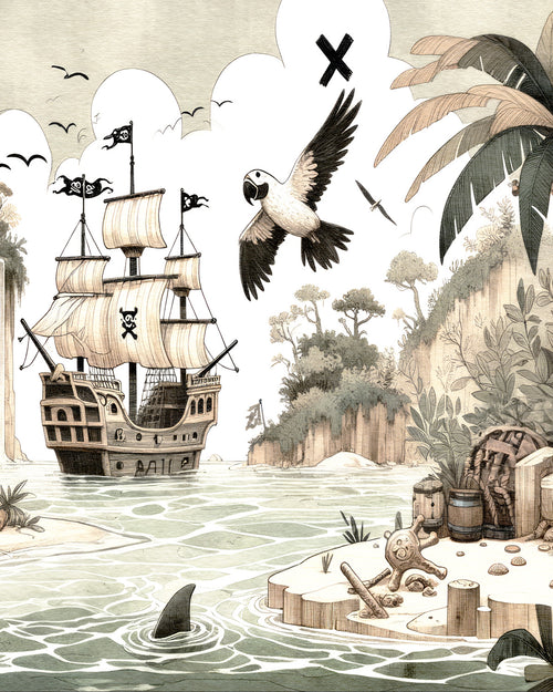 Tropical Treasure Hunt Wallpaper Mural