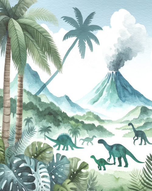Dinosaurs of the Jungle Wallpaper Mural