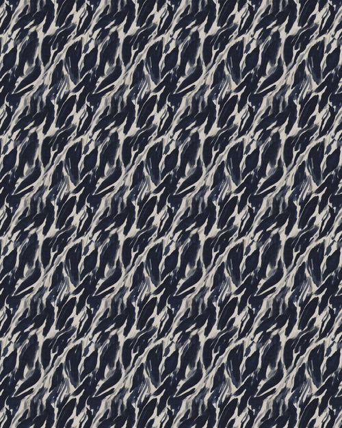 Tidal Drift in Navy Blue Wallpaper