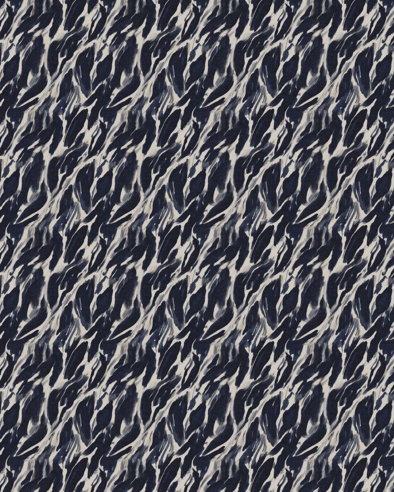 Tidal Drift in Navy Blue Wallpaper