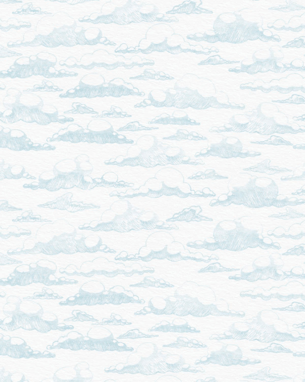 Cloudy Days in Soft Blue Wallpaper