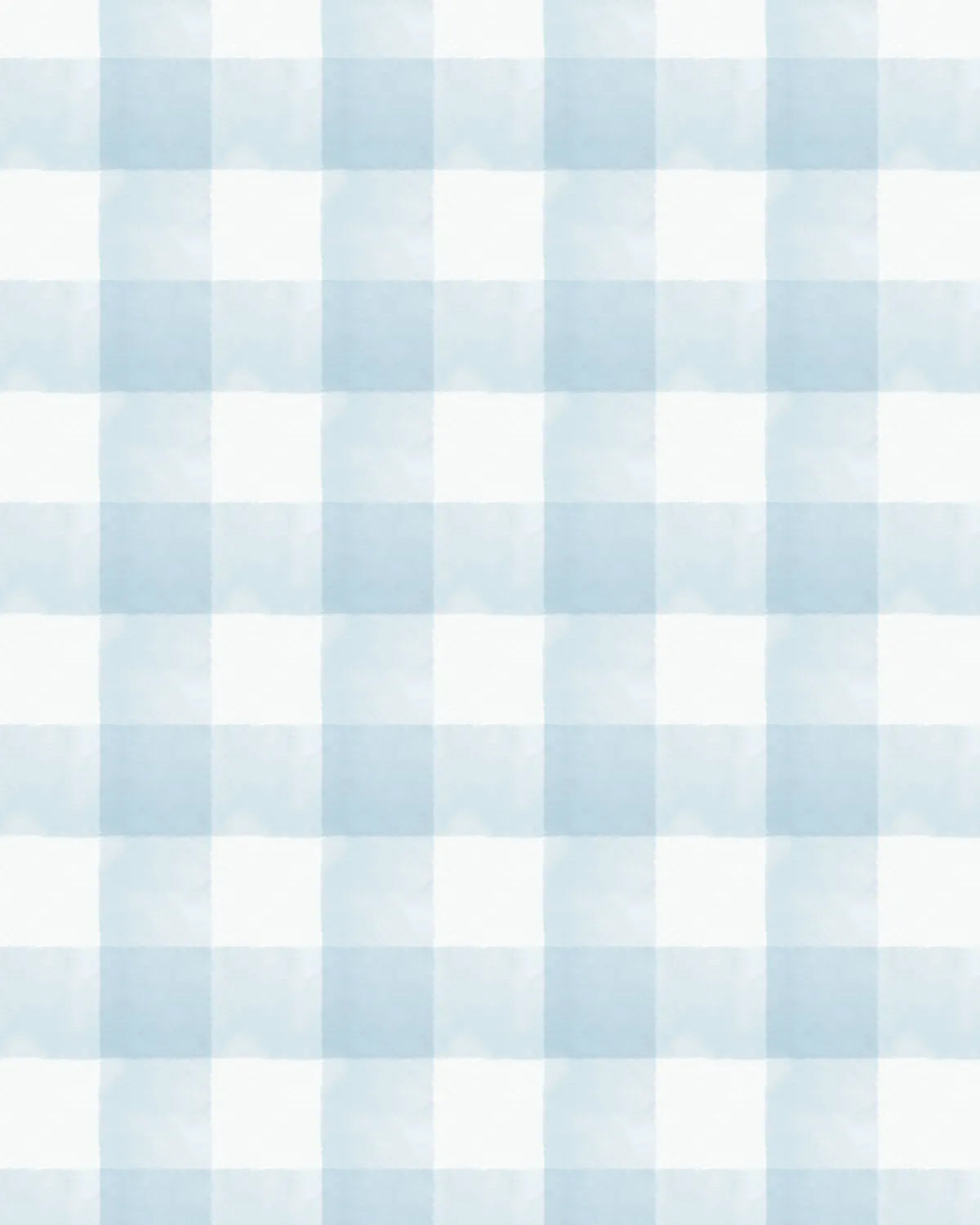 Watercolour Gingham in Light Blue Wallpaper from Olive et Oriel where you can shop wallpaper and artworks online