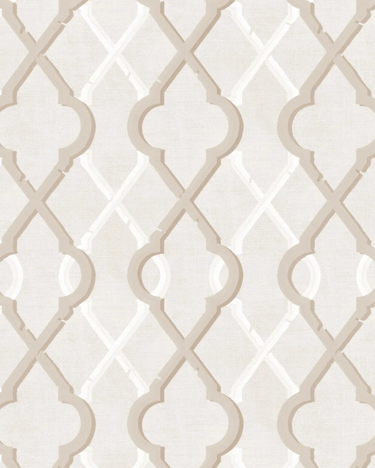 Painted Lattice in Warm Beige Wallpaper from Olive et Oriel where you can shop wallpaper and artworks online