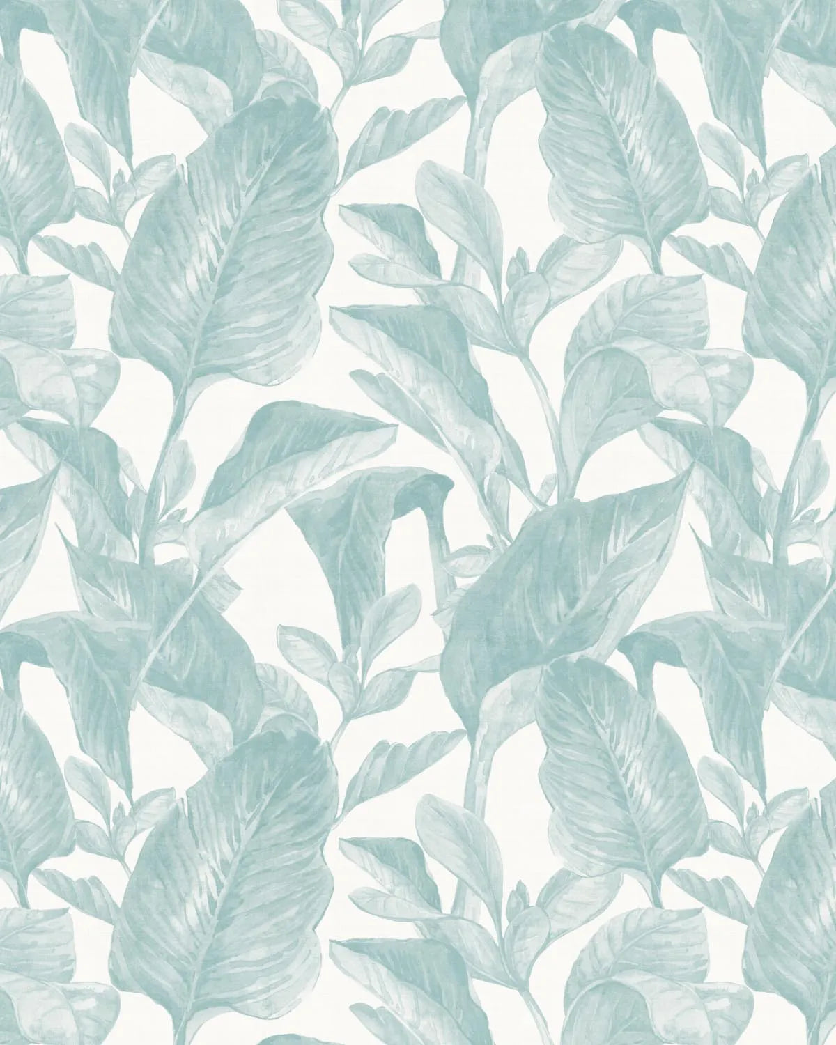 Oasis Palm Light Teal Blue Wallpaper from Olive et Oriel where you can shop wallpaper and artworks online