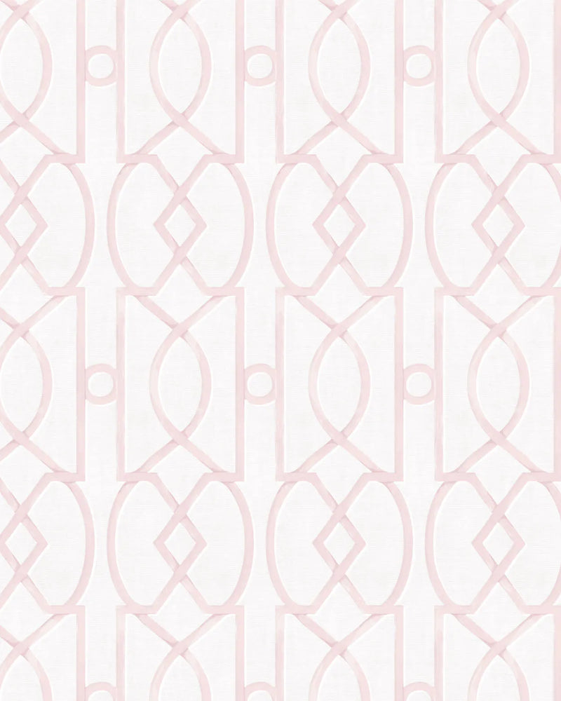 Trellis Luxe in Soft Pink Wallpaper from Olive et Oriel where you can shop wallpaper and artworks online