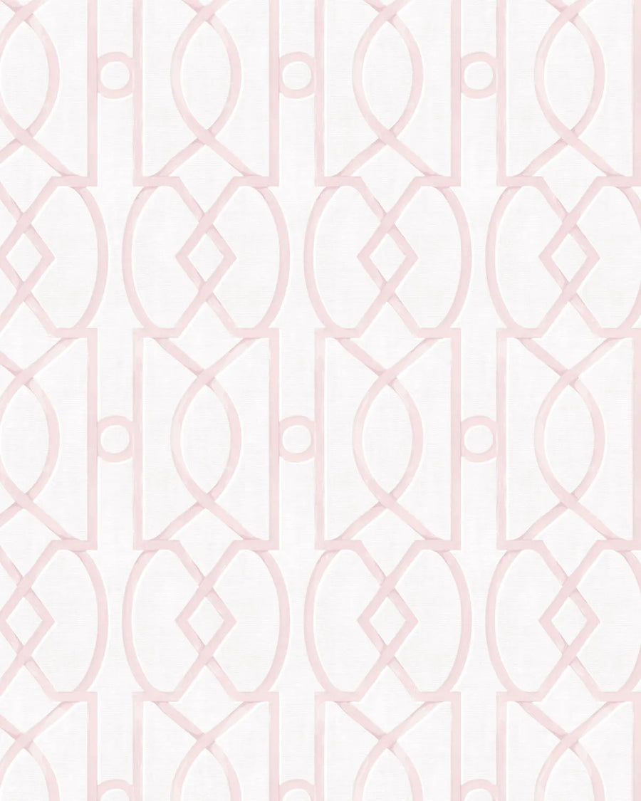 Trellis Luxe in Soft Pink Wallpaper from Olive et Oriel where you can shop wallpaper and artworks online