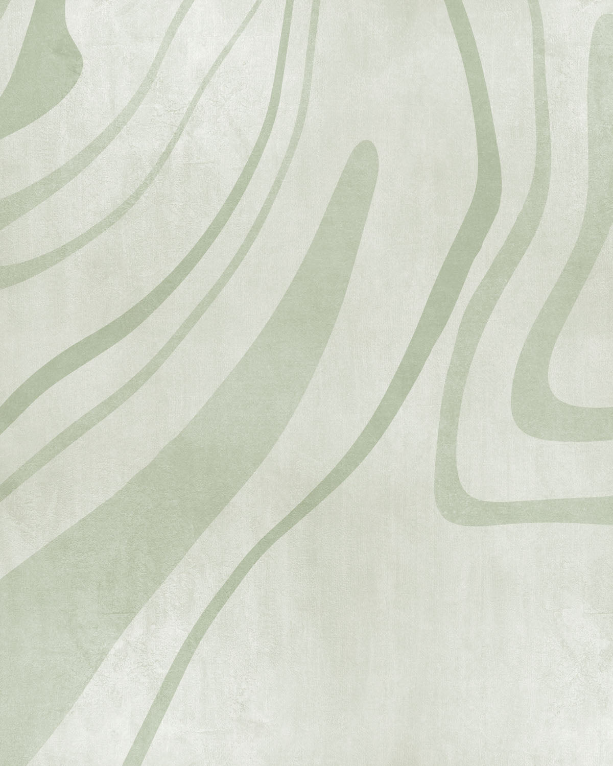 Luxe City Lines Mural Sage Green Wallpaper