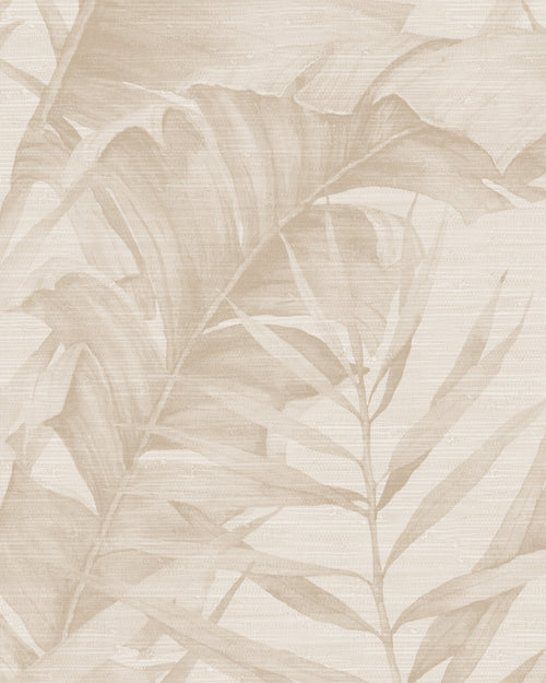 Palm Sanctuary in Beige Wallpaper