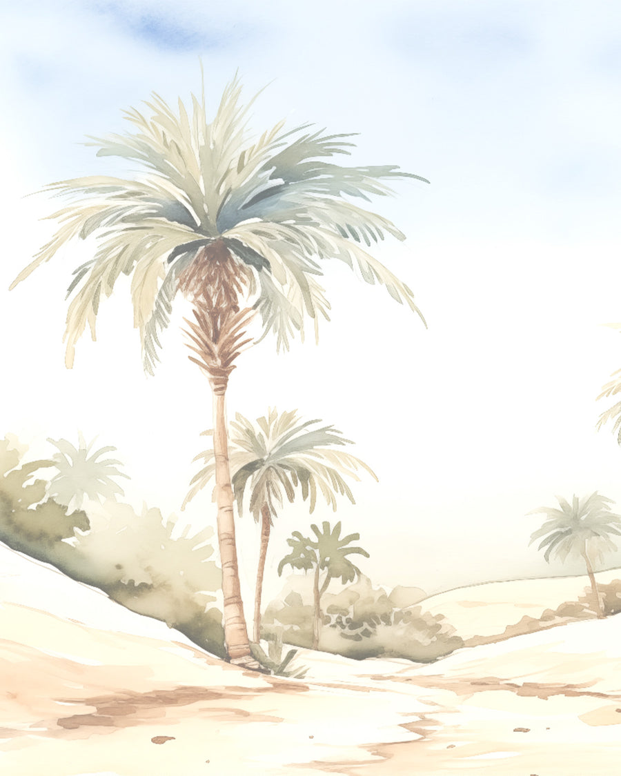 Palm Dunes Wallpaper Mural from Olive et Oriel where you can shop wallpaper and artworks online