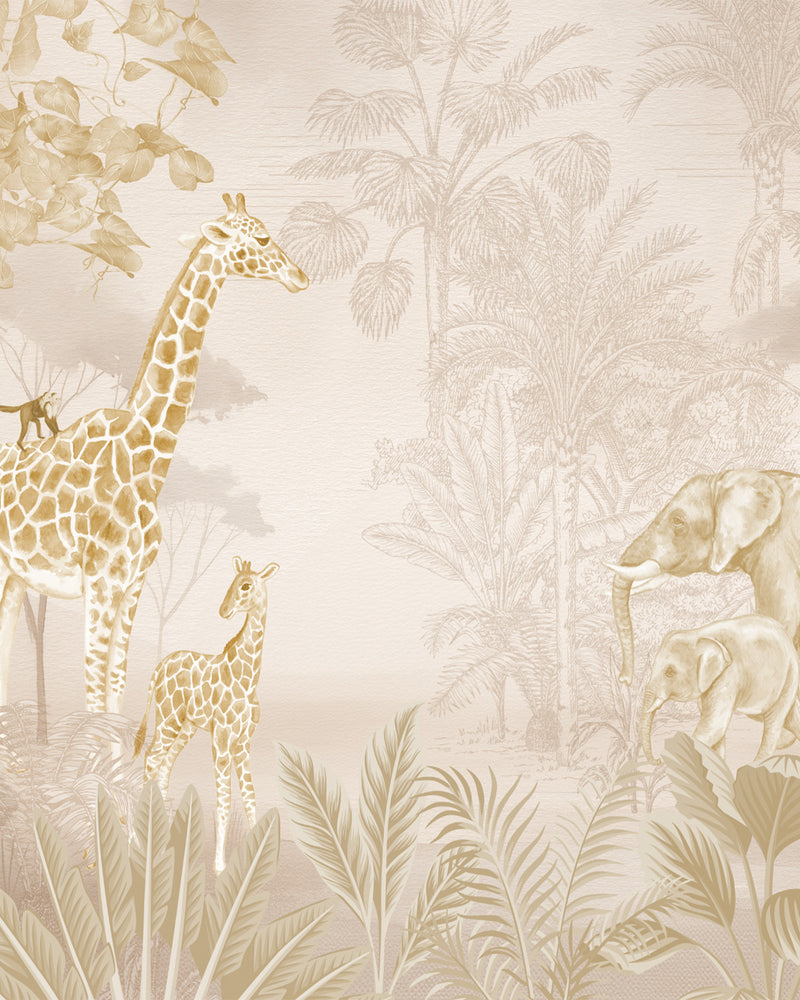 Jungle at Dusk Wallpaper Mural from Olive et Oriel where you can shop wallpaper and artworks online