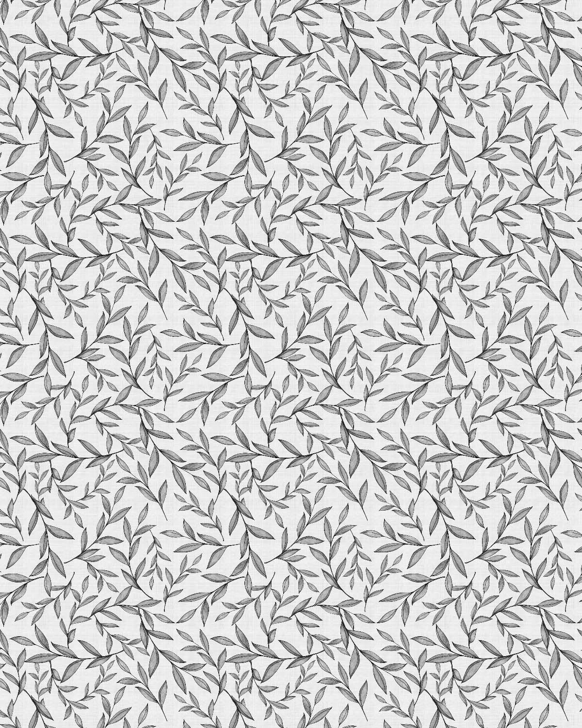 Leafy Foliage Black & White Wallpaper