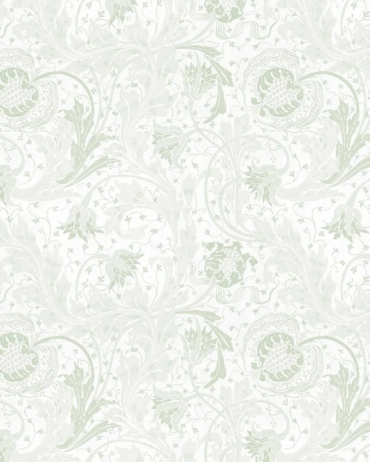 Cottage Florals Sage Green Wallpaper-Wallpaper-Buy Australian Removable Wallpaper Now Sage Green Wallpaper Peel And Stick Wallpaper Online At Olive et Oriel Custom Made Wallpapers Wall Papers Decorate Your Bedroom Living Room Kids Room or Commercial Interior